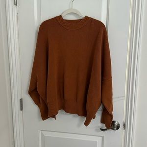 Free People oversized sweater in orange, Sz M